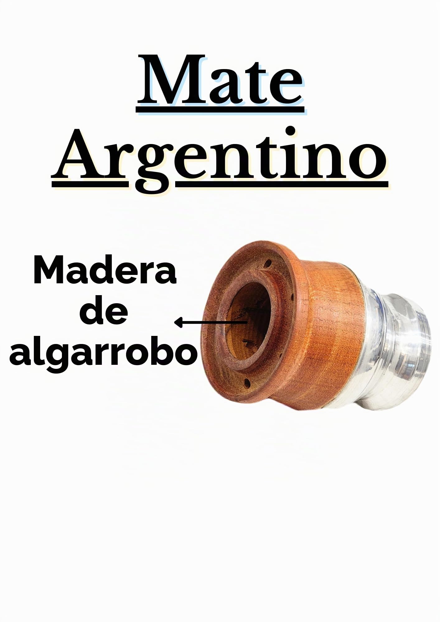 Mate para Yerba Mate Argentino, madera de algarroba mate y acero inoxidable, calabaza mate con bombilla, conjunto mate, cultura argentina