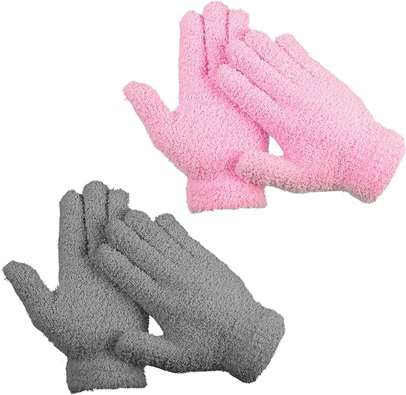 Microfiber Dusting Gloves Washable Cleaning Mittens (Black