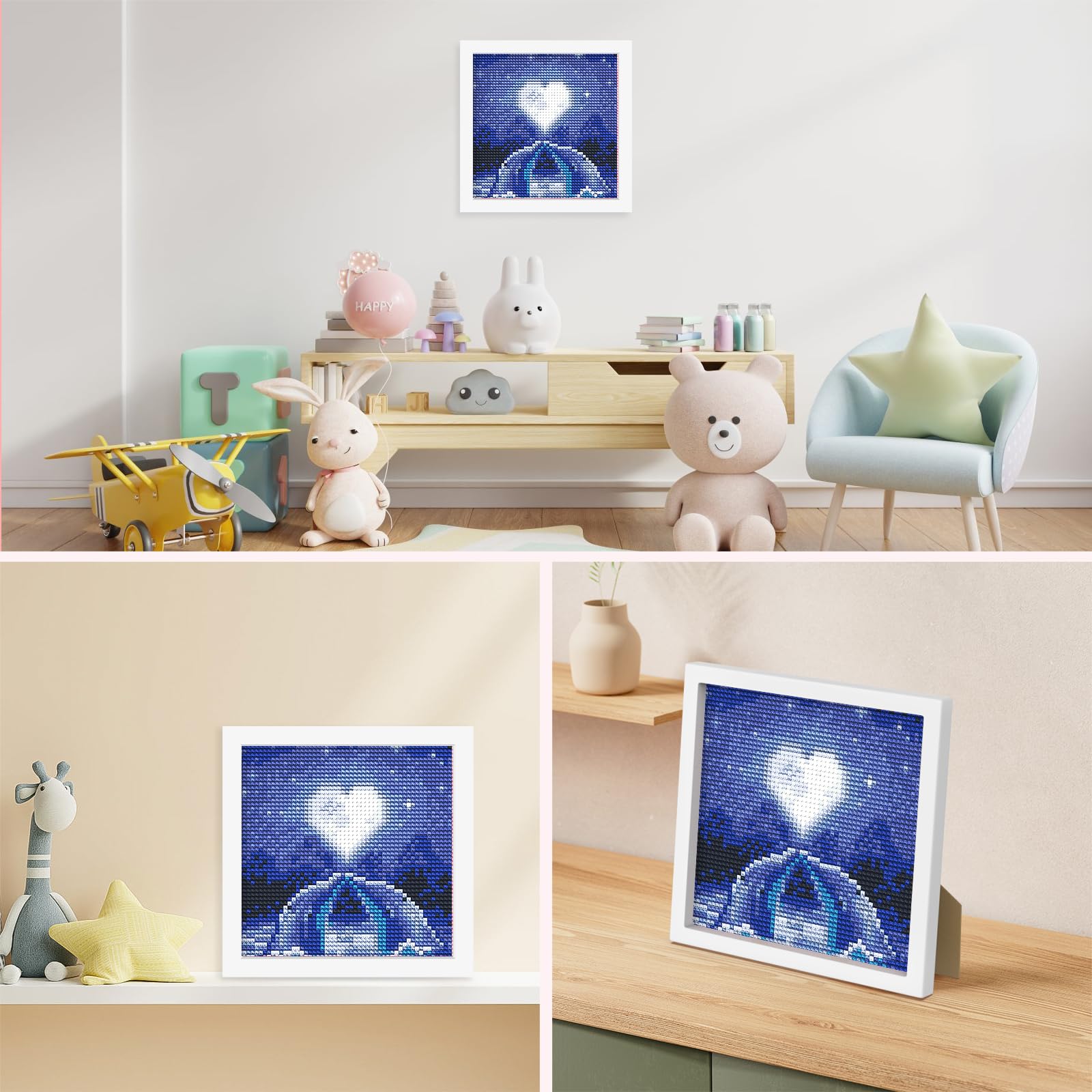 yosiio Diamond Painting Enfant, Peinture Diamant Adulte Broderie Diamant Kit, 5D DIY Arts CréAtifs Diamond Painting Enfant Peinture Diamant Adulte pour salon chambre, Maison Décoration Murale