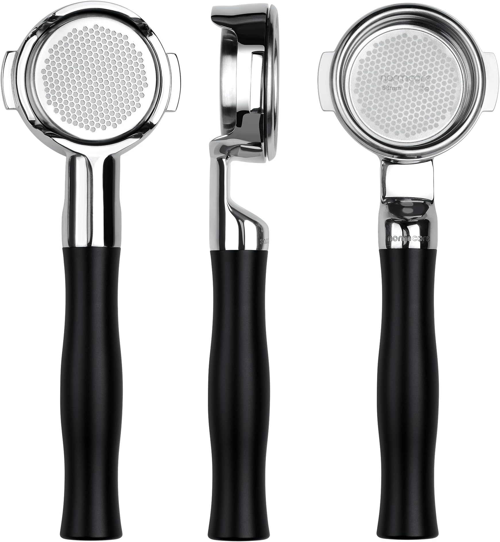 Normcore 58mm Slim bodemloze portafilter met 18g mand, naakte