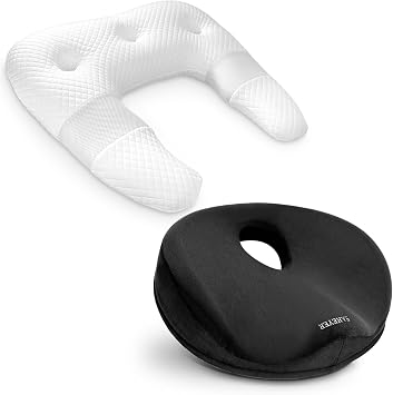 SAHEYER Pillow for Side Sleeper, Body Pillow for Adults Memory Foam Pillow, U-Shaped Contoured Support for Neck, Back, and Shoulder Pain Relief with Removable Washable Cover
