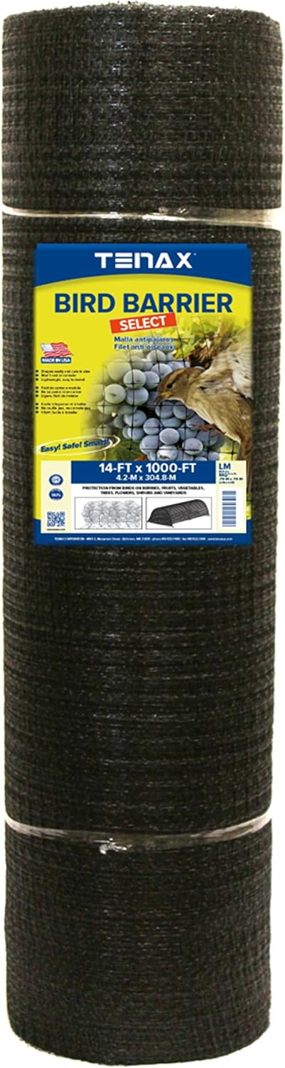 TENAX Ornex LM Bird Netting 14' x 500' Black