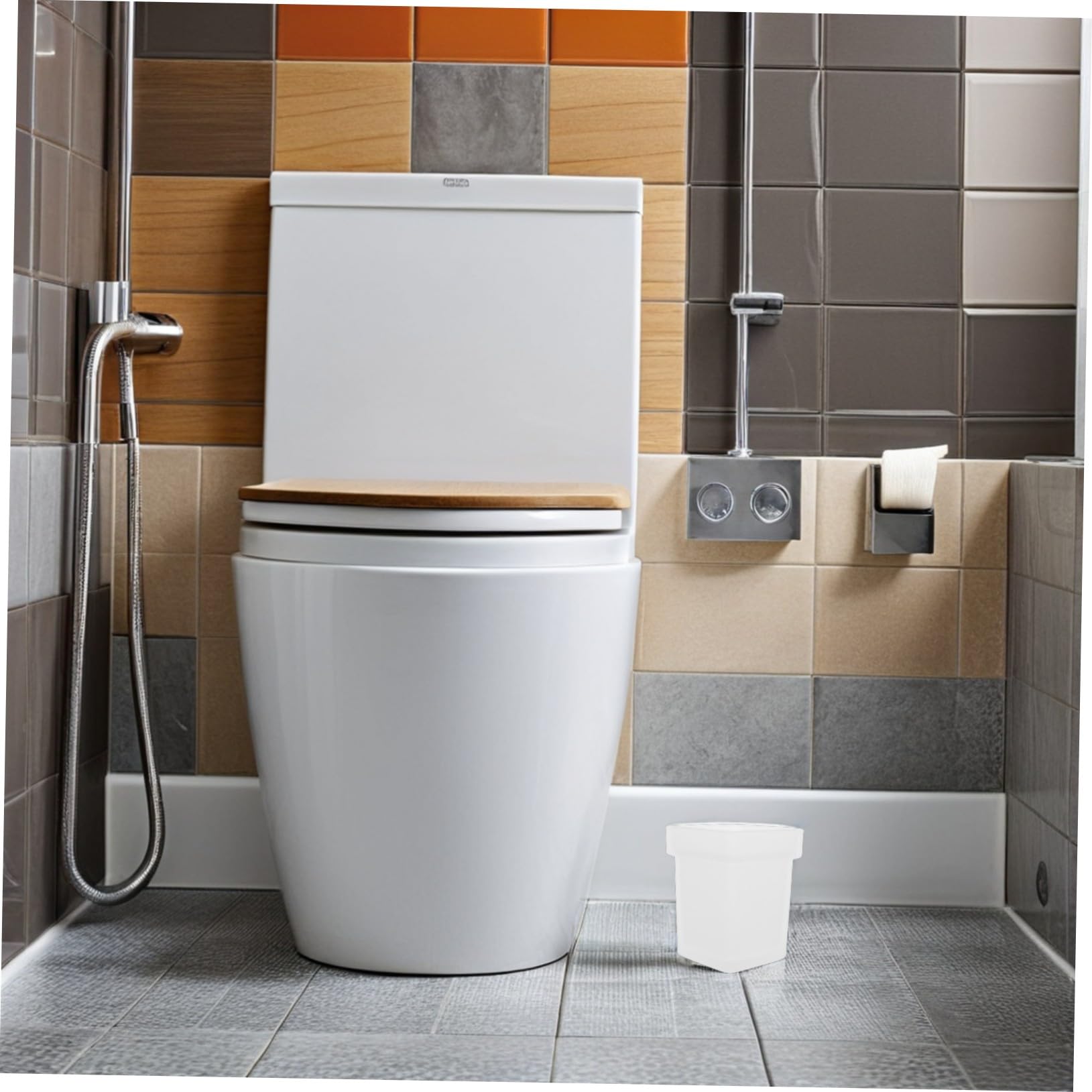 Soporte cuadrado de vidrio esmerilado para escobilla de inodoro, base estable, accesorios de baño, herramientas higiénicas de limpieza de inodoro, 2 piezas