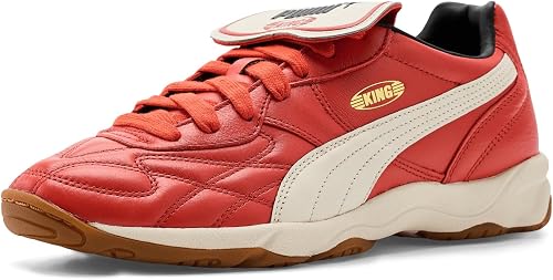 PUMA Men's King Indoor Shoes, Red Fire-Frosted Ivory, 11.5