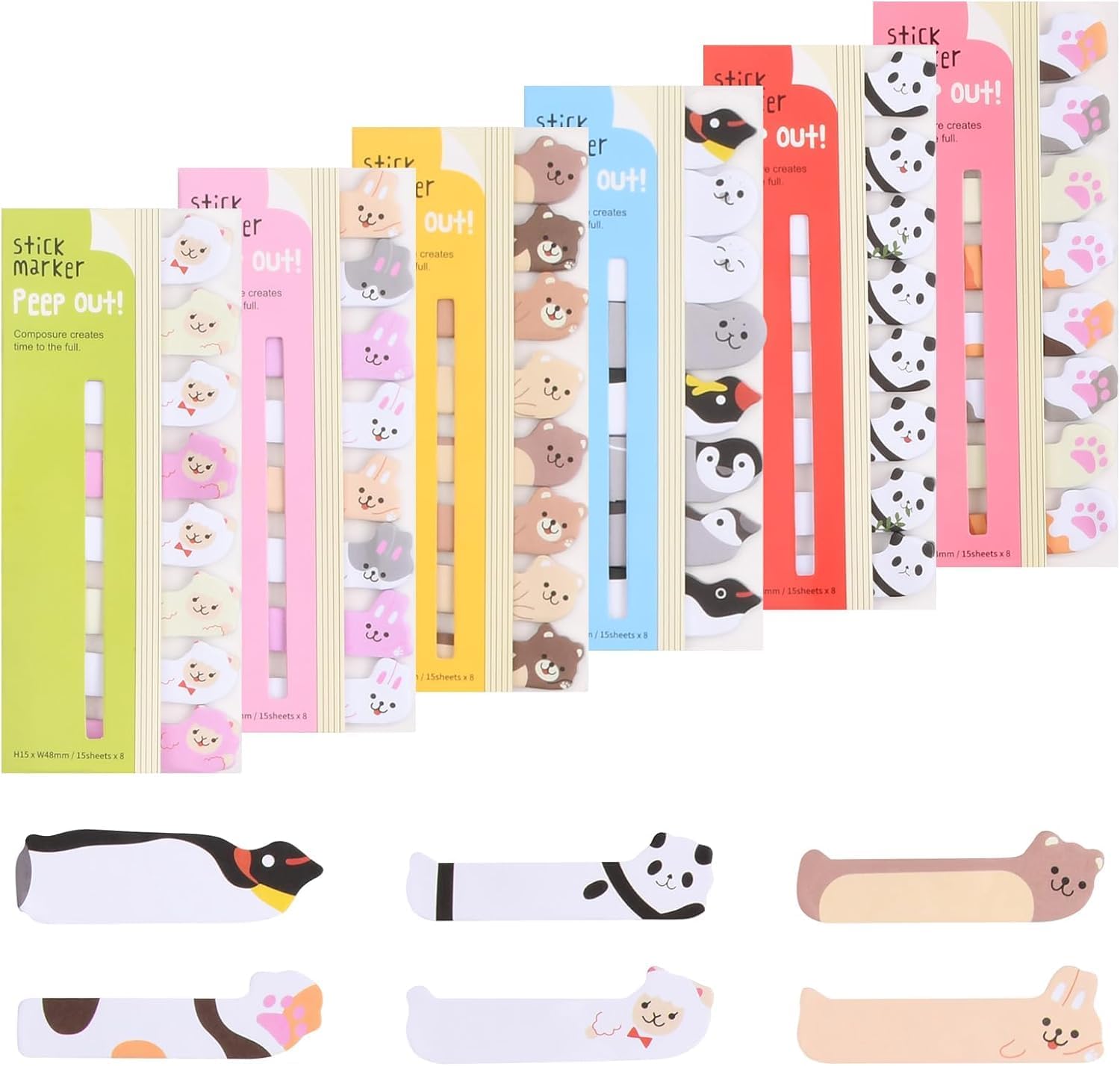 48 Pads Cute Animal Sticky Notes - 960 Sheets Kawaii Memo Pads For Office, School, Home Use