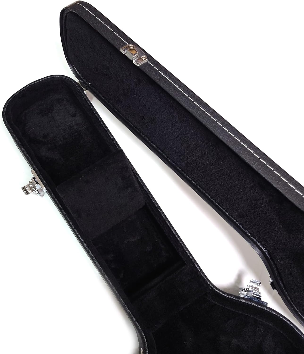 Premium Electric Guitar Case for Gibson Les Paul, Hard Shell with Plush Interior, Waterproof Leather, Storage Compartment (C-Black)