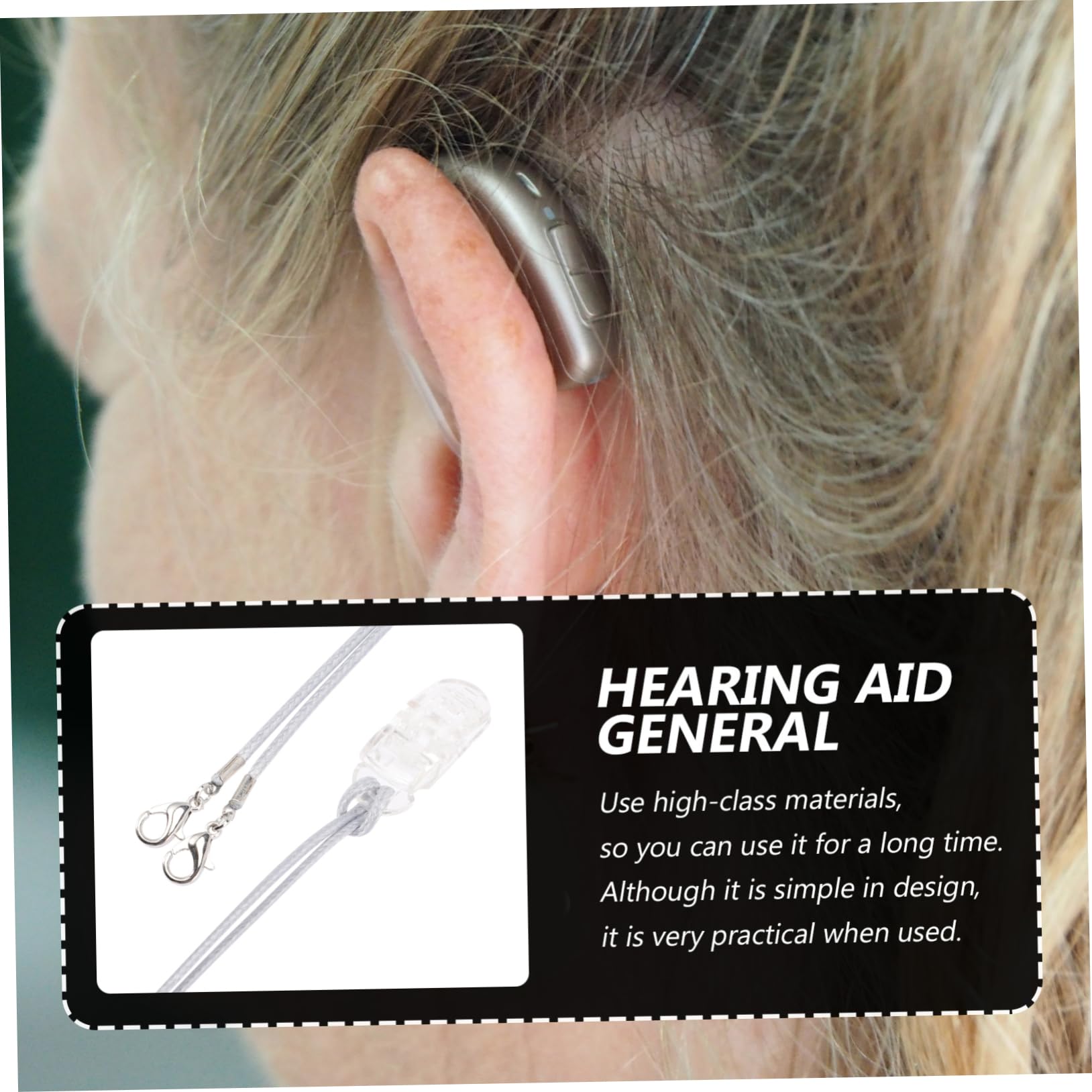 Healvian 12 Stk Anti-verlorenes Seil für Halter für Hörverstärker Hörgeräteclip gegen Verlust Trageband für Hörverstärker -Clip Gehörschutz Halterung Nylon