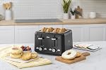 Oster 4-Slice Toaster with Bagel and Reheat Settings and Extra-Wide Slots, Black