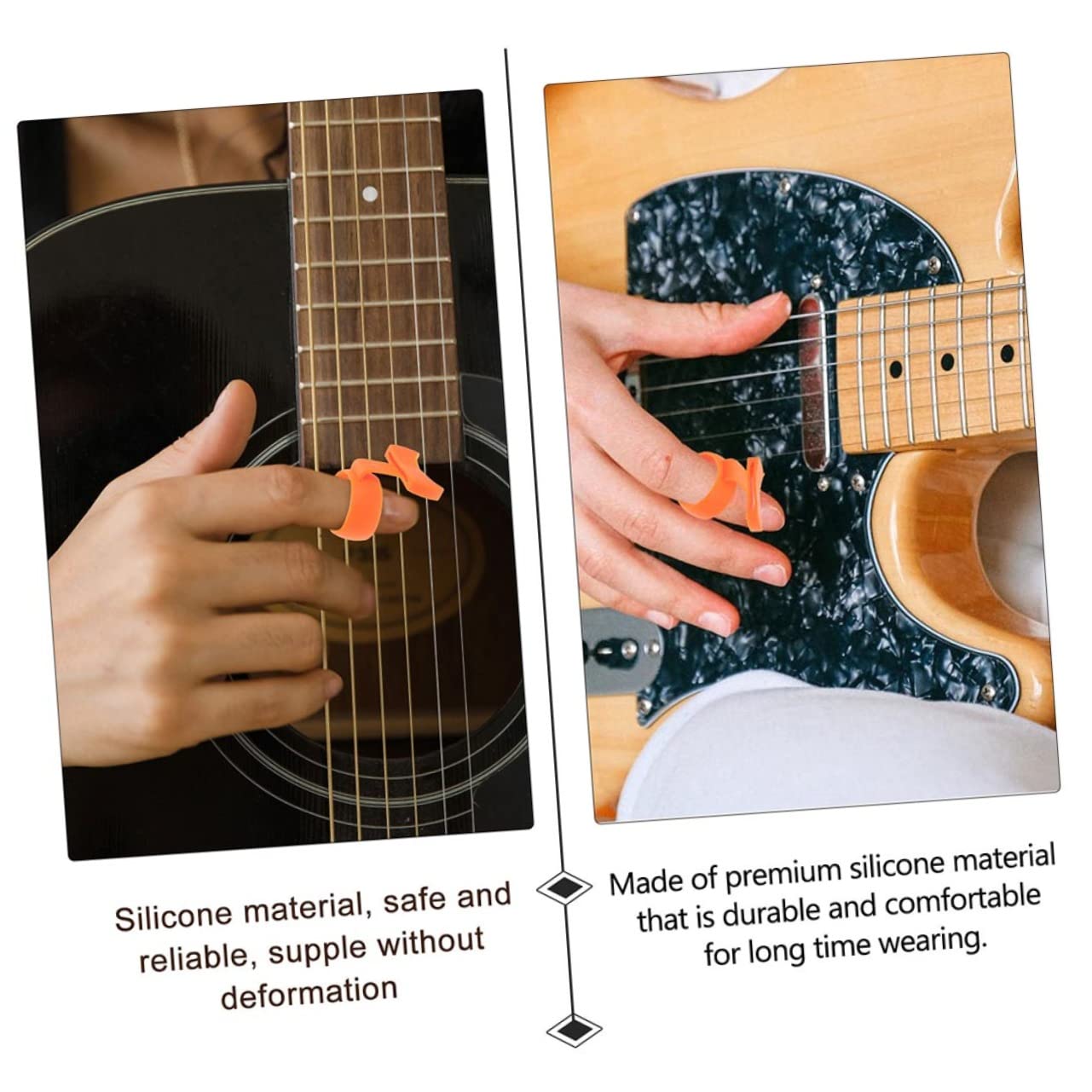 3 Sätze Gitarrenplektrenhalter Gitarrenabdeckung Gitarrenplektrenhalter Haltewerkzeug Instrumentenhalter Musikinstrumententeile 2 Stück * 3