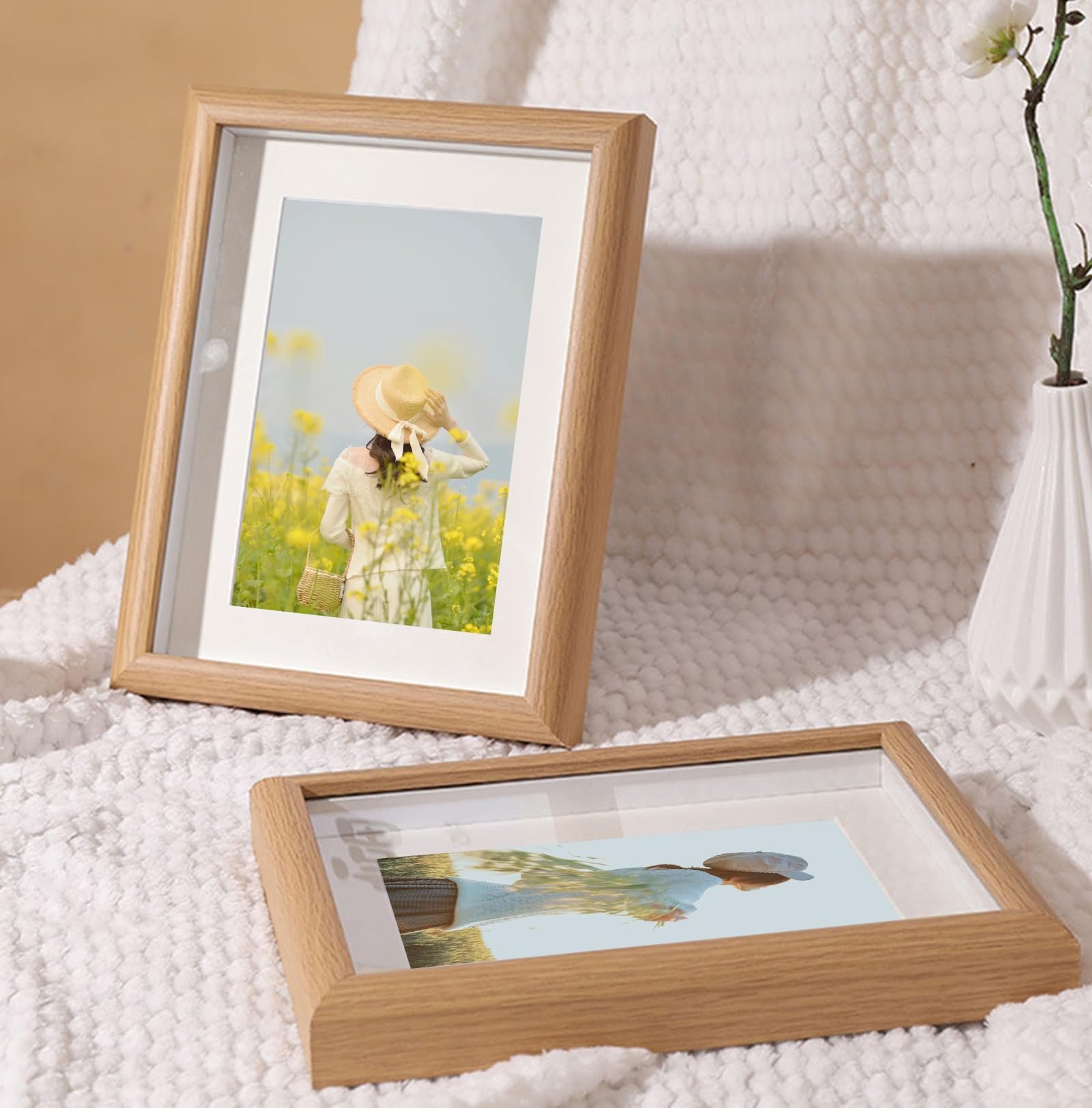 Amazon.com - Stfery 8.3x11.7 Frames Wooden Acrylic Picture Frame