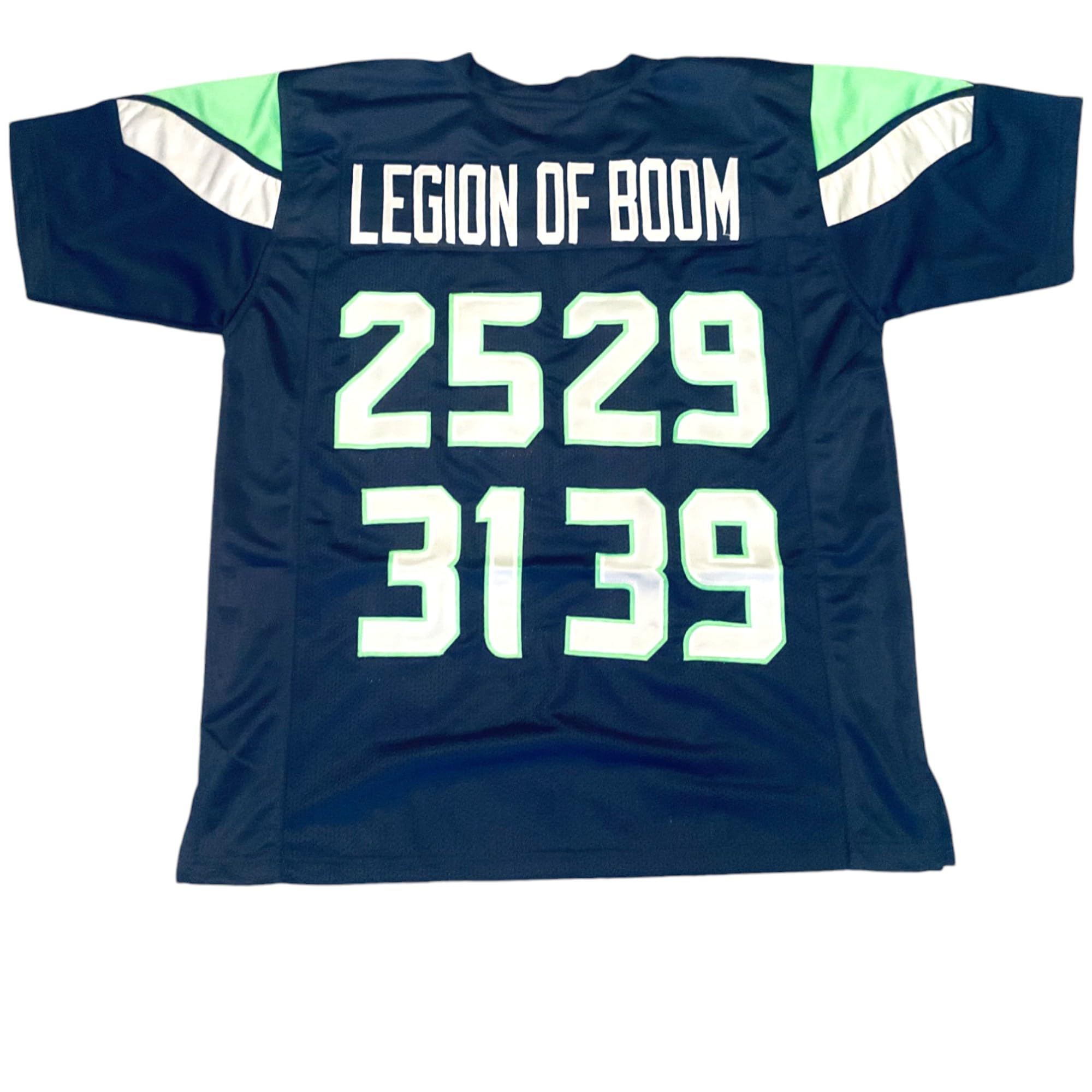 Legion of Boom Blue Jersey Stitched Custom Football New No Brand/Logos Adult Sizes Richard Sherman (US, Alpha, X-Large, Regular, Regular, Blue)