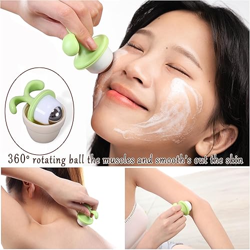Miniatura 3 de Juego de masajeadores de bolas de rodillo, cuerpo relajante para aliviar la tensión muscular, cara, cuello, herramienta de masaje de piernas para