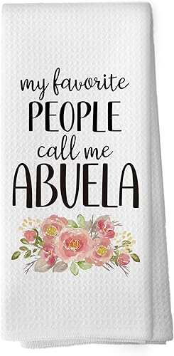 shiviody Abuela Gifts Kitchen Towels - Grandma Gifts from Grandkids Dish Towels,