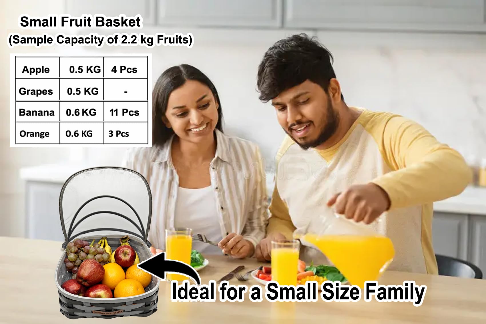 Travel-Friendly Fruit Basket - Protects from Bugs & Dust -4