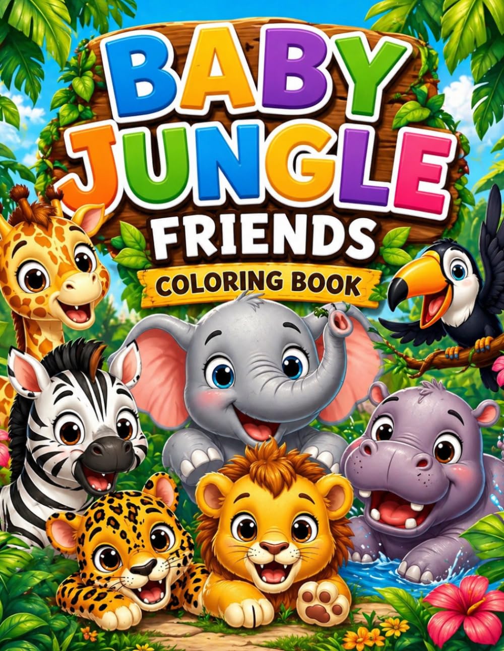 Baby Jungle Friends: Coloring Book
