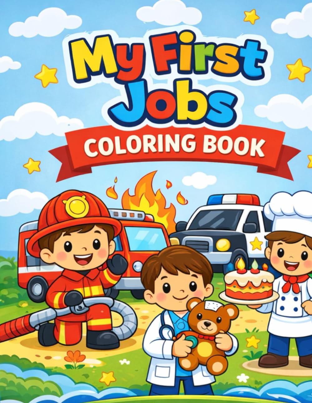 My First Jobs Coloring Book: Fun and Easy Coloring Pages for Kids Ages 3-5