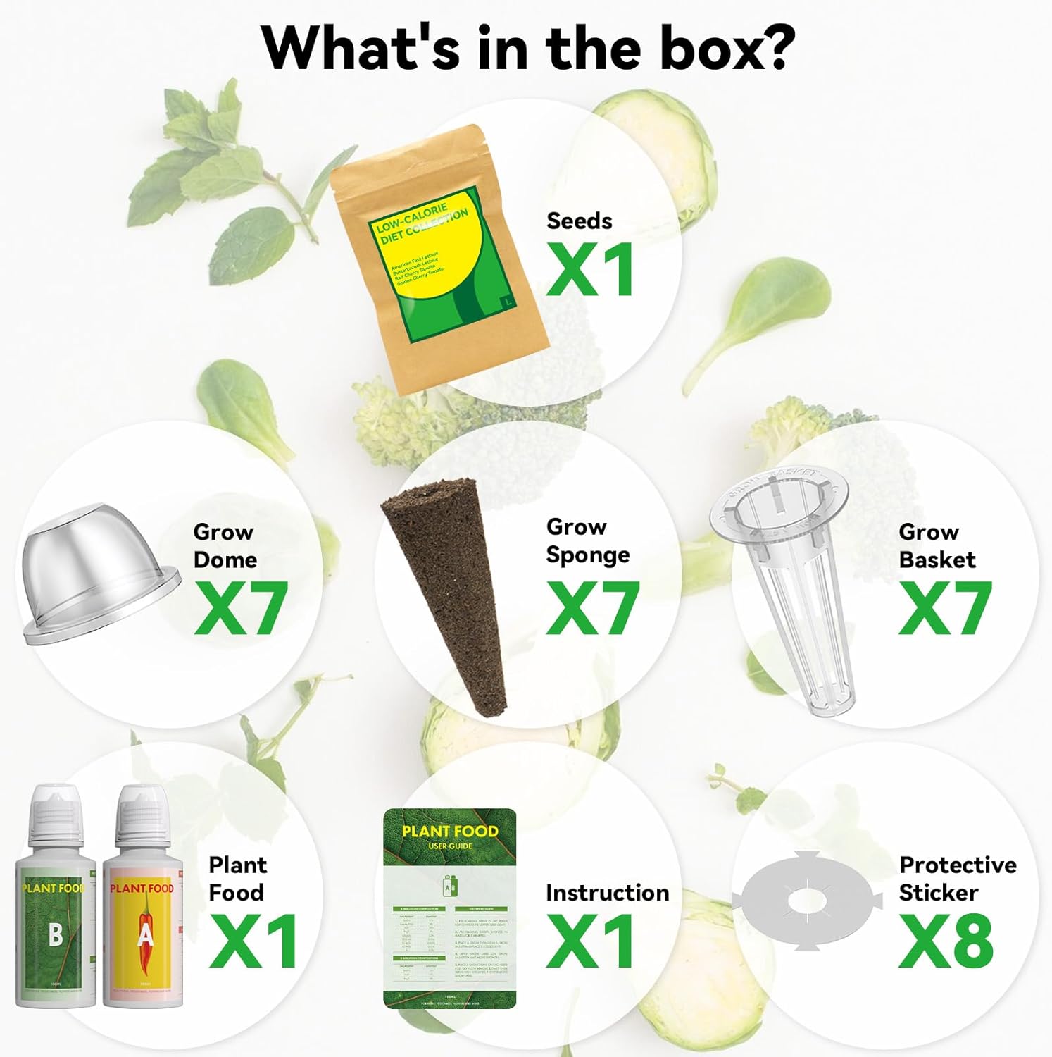 inbloom Organic Salad Green Seed Pod Kit for AeroGarden, Ahopegarden Hydroponics Growing System, Low-Calorie Food, 7-Pods (350+ Seeds, Include Fast and Butter Lettuce, Red and Golden Cherry Tomato) - Image 6