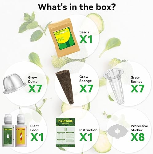 Miniatura 6 de inbloom Kit de vainas de semillas verdes para ensalada orgánica para AeroGarden, sistema de cultivo hidropónico Ahopegarden, alimento bajo en