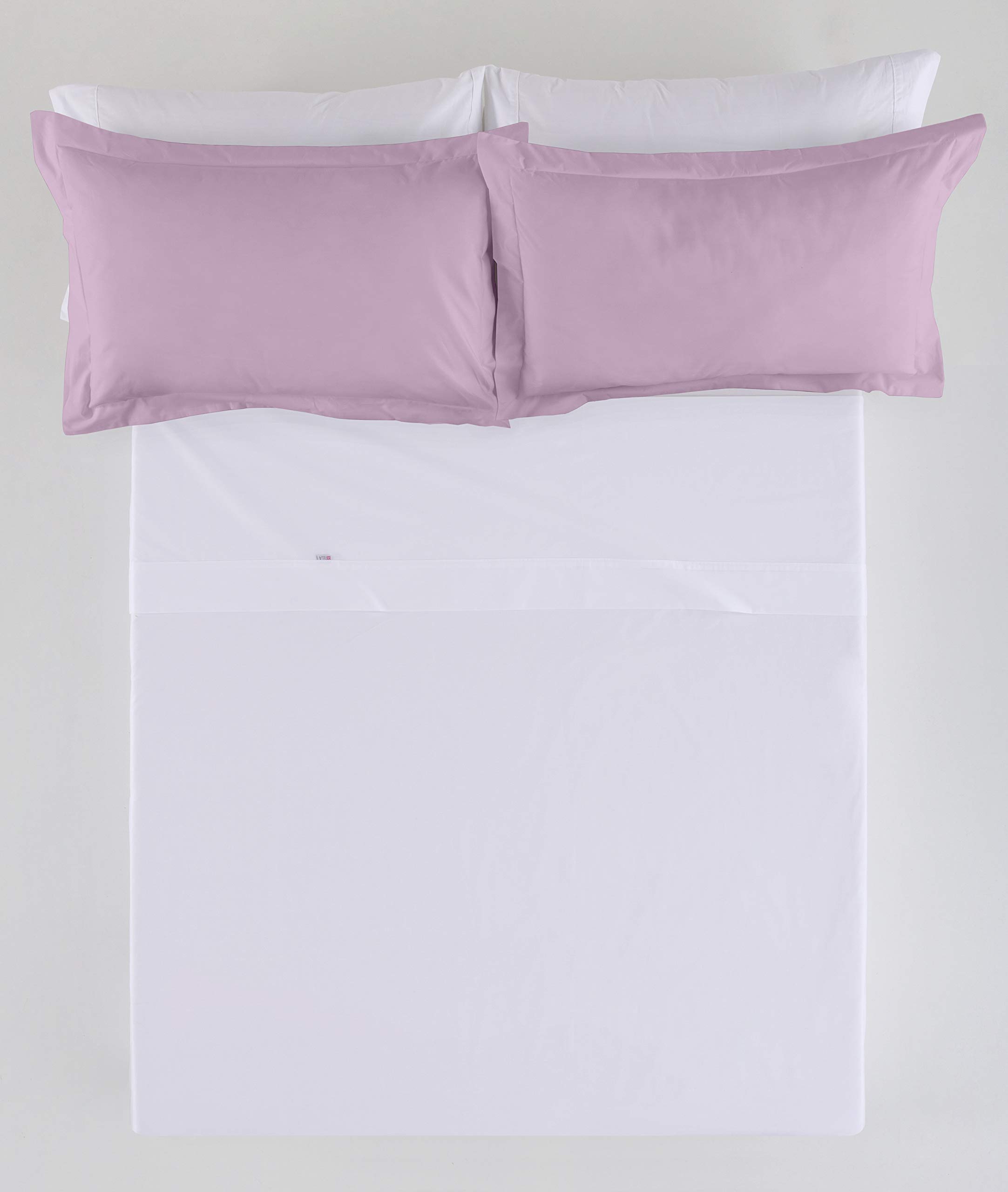 Estelia – Federa per cuscino Lisa Color Malva, 50 x 75 cm, 100% cotone, 144 fili