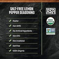 Vista 4 de Frontier, Condimento orgánico sin sal, pimienta de limón, 2.5 onzas