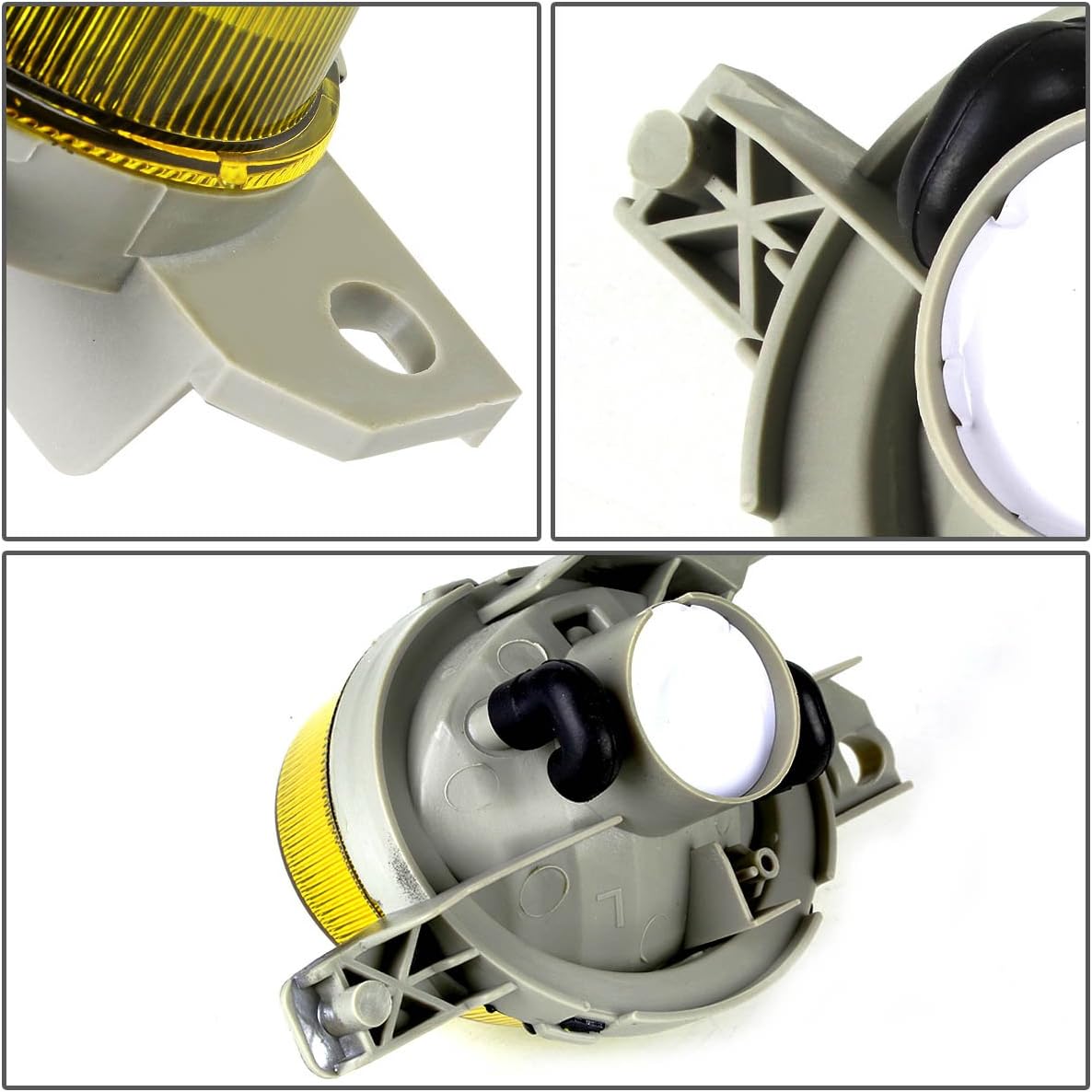 Auto Dynasty Fog Lights Assembly Compatible with 1993-1995 Honda Civic Del Sol Front Bumper Driving Fog Lamps, Driver and Passenger Side, Amber Lens