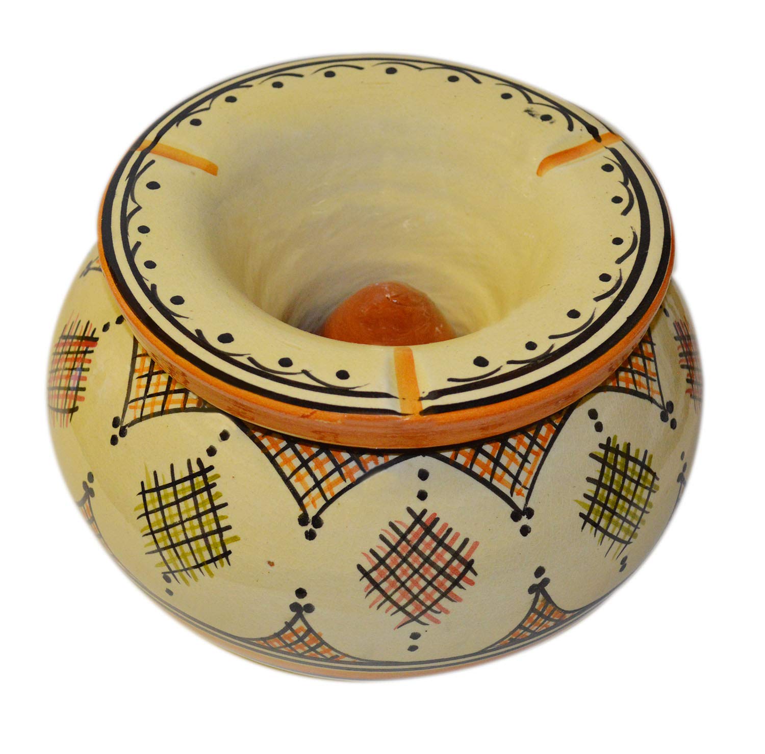 Moroccan Handmade Ceramic Ashtrays Smokeless Cigar Exquisite design with Vivid Colors X-Large