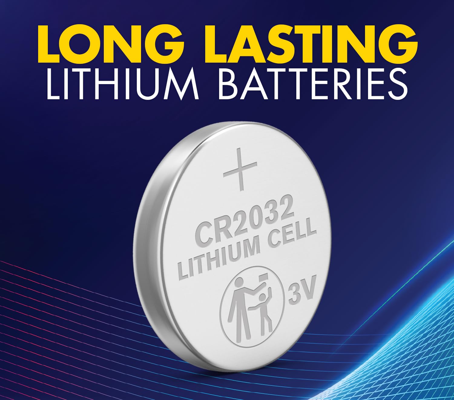 Powermax 24-Count CR2032 Batteries, Lithium 3V Coin Cell Button Battery Pack for Watch and Small Electronics, 5 Year Shelf Life