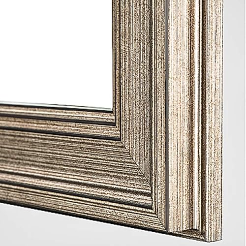 PRMAL Espejos espejo de baño espejo cuadrado europeo con borde plateado espejo de maquillaje HD a prueba de explosiones resistente al desgaste