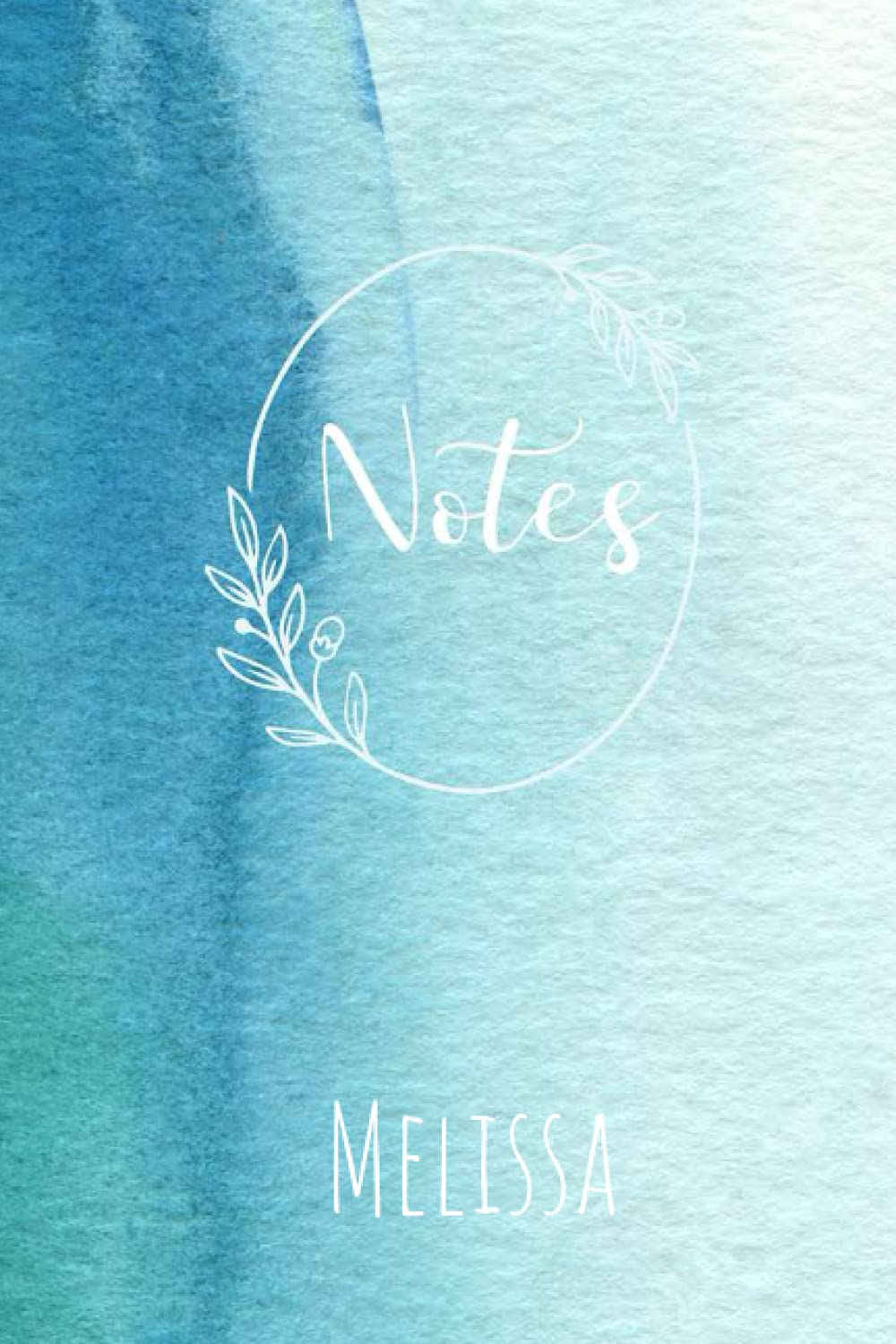 Melissa Notes: Personalised Journal Notebook for Girls Named Melissa. (Custom Name Journal, Blank Journal, Write in Notebook) Large Blank Lined ... Pages Ocean Blue Background(Melissa Notebook)