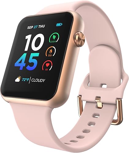 iTouch Air 4 Smartwatch - Monitor de actividad física, monitor de frecuencia cardíaca, esfera de reloj personalizable, rastreador de actividad y
