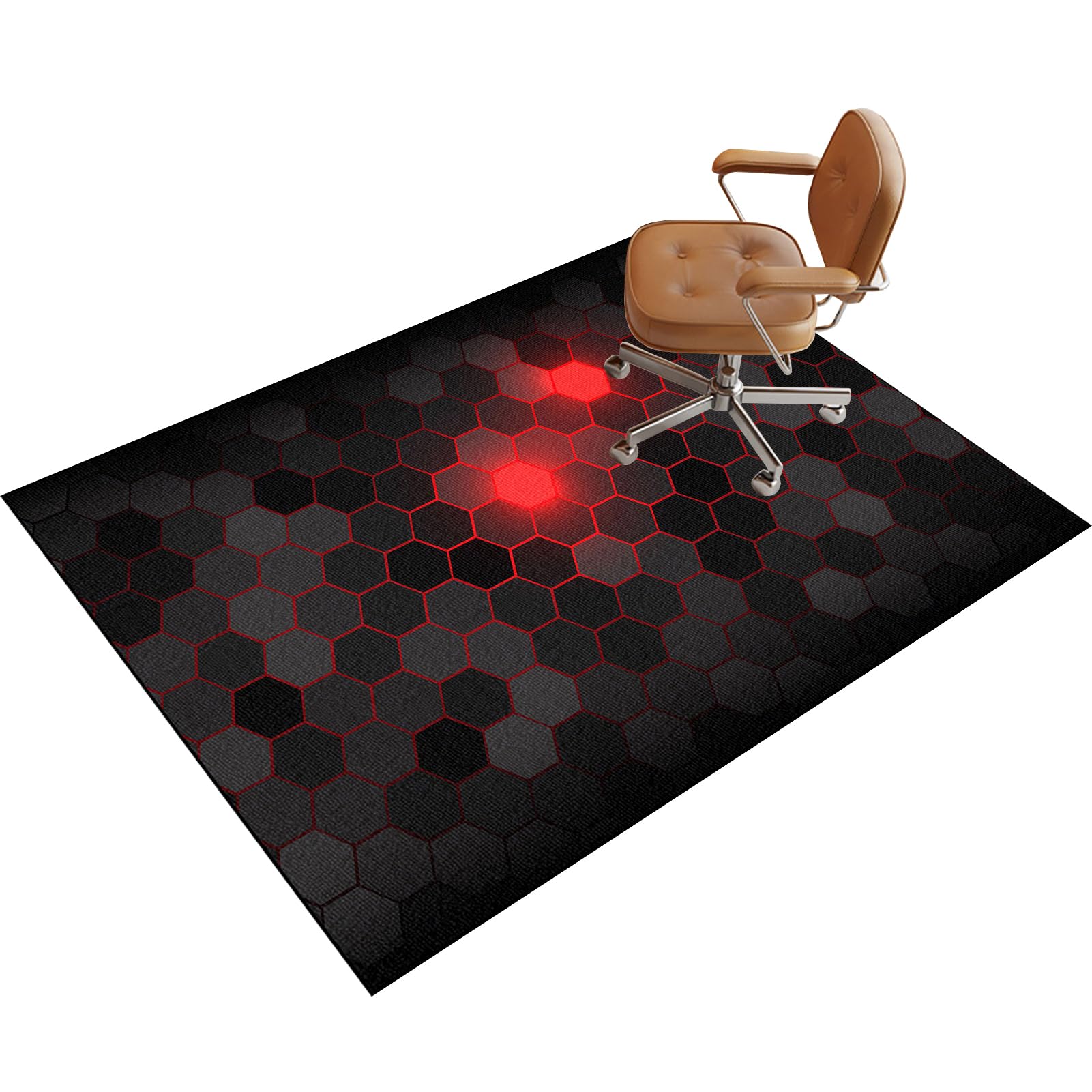 Floor Protection Mat for Hard Floors - Office Chair Mat for Hardwood & Tile Floor - Computer Gaming Rolling Chair Mat - Under Desk Low-Pile Rug - Large Anti-Slip Floor Protector for Home 120 x 140 cm