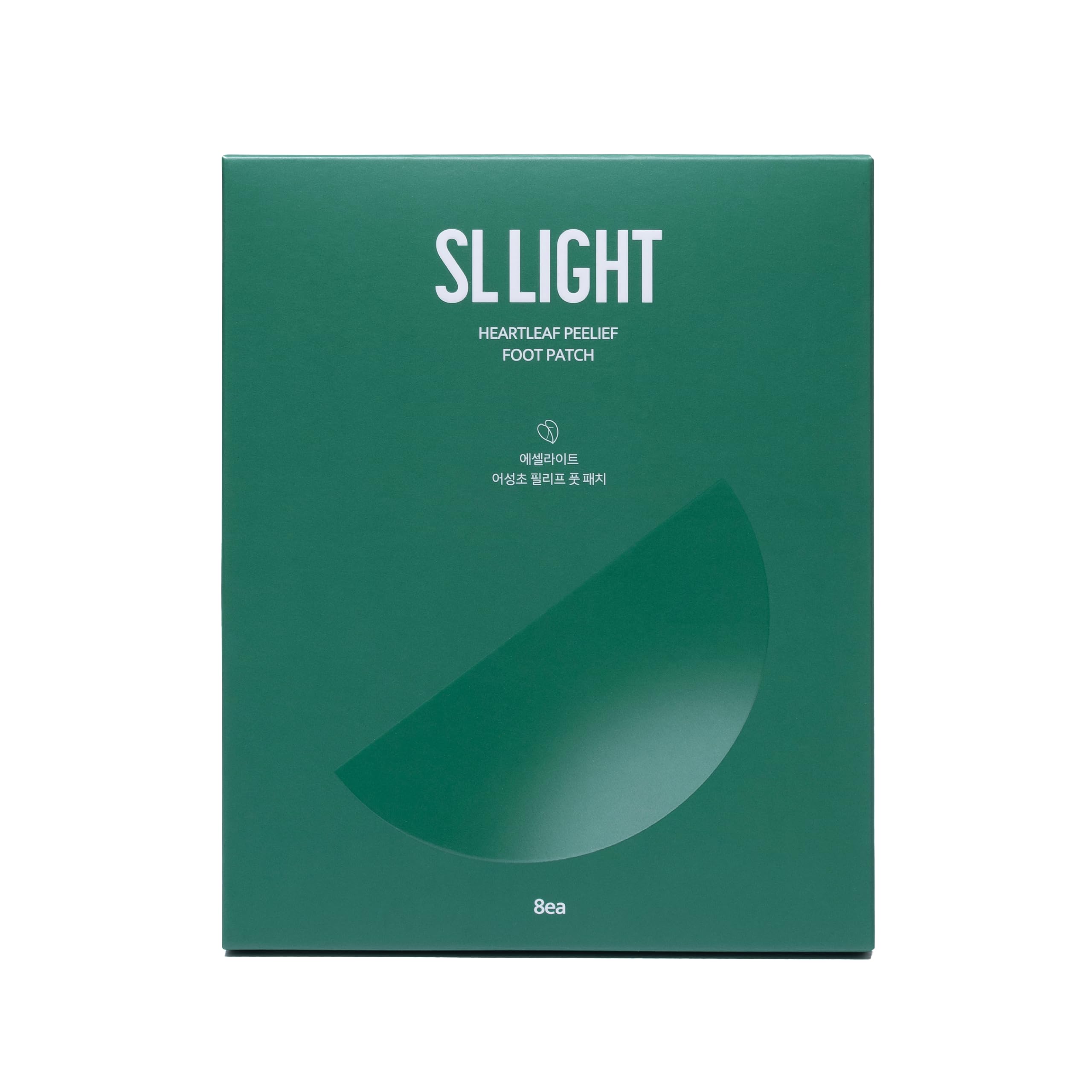 SLLIGHT Heartleaf Peelief Foot patch 1box 8ea | Removing Dry, Cracked, and Dead Skin | Peeling Patch | Exfoliant for Peeling Off Calluses | Korean
