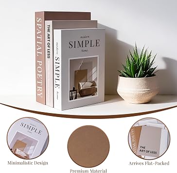 3Pcs Decorative Books, Fake Books for Coffee Table Decor Home Decor