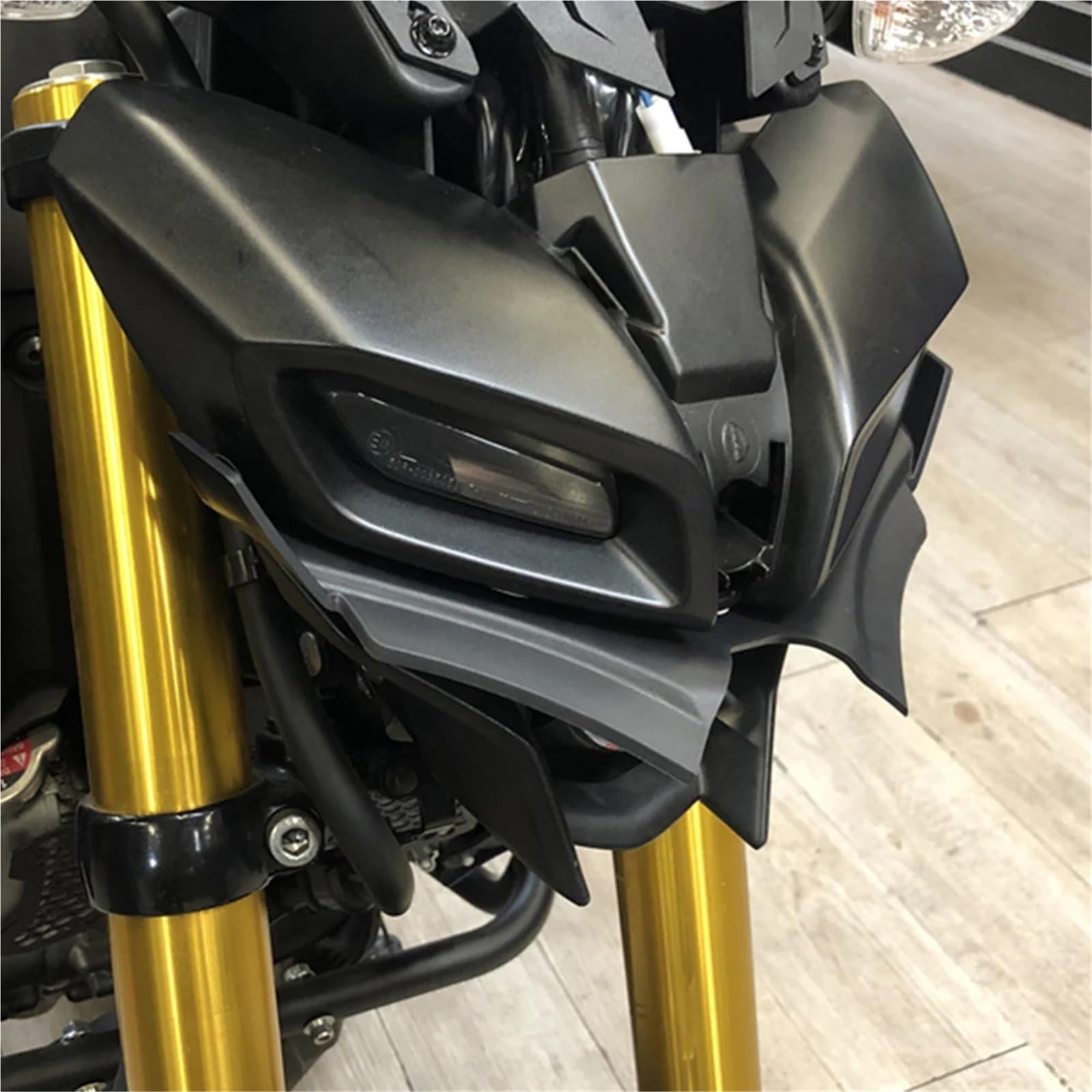 Front Bumper Splitter dachowy Pasuje do Yamaha MT125 MT15 ABS 2019-2024 Przednia płyta przedłużająca dziób, aerodynamiczne spojlery