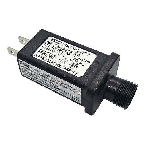 Controlador LED de 4.5 V LED Transformador Clase 2 Fuente de alimentación, IP44 impermeable transformador de bajo voltaje enchufe de EE. UU. para