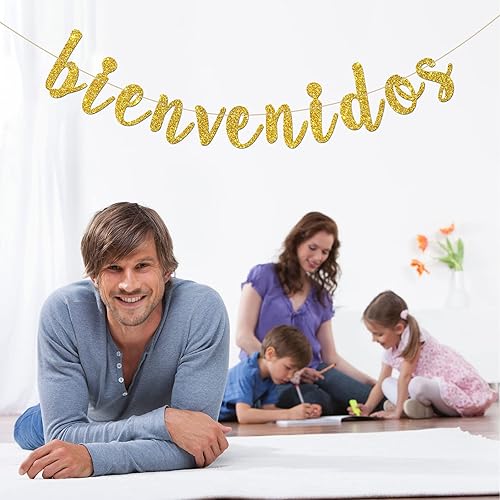 Miniatura 3 de Cartel de Bienvenidos - Decoración de fiesta mexicana de bienvenida - Cartel español para decoración de fiesta en el hogar - Suministros de