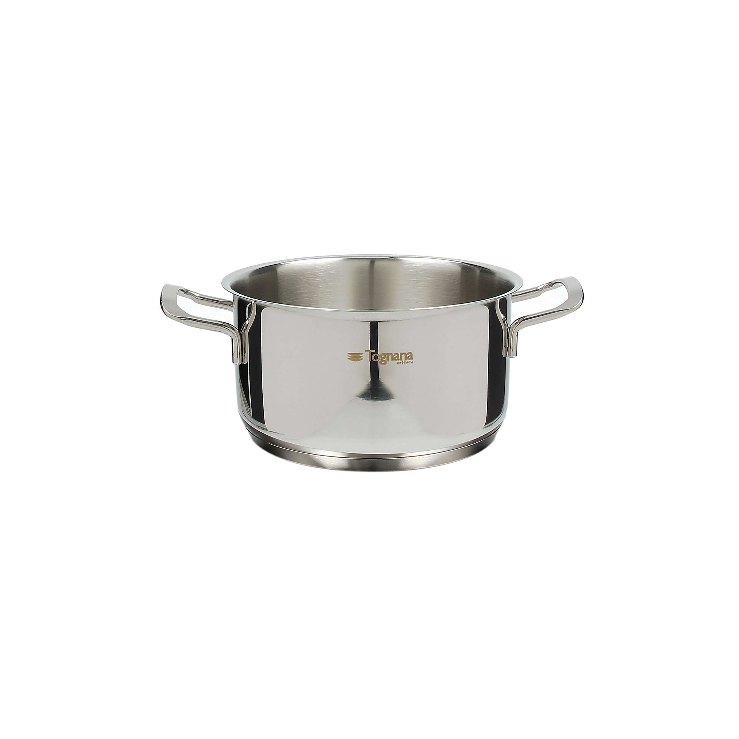 Tognana Vanitosa, Casseruola da 16 cm con 2 Manici, Acciaio Inossidabile, Argento