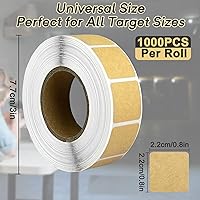 Vista 6 de Target Pasters - Calcomanías autoadhesivas de tiro de 0.87 pulgadas, parches de reparación de objetivos de cartón, ideales para prácticas USPSA/IPSC