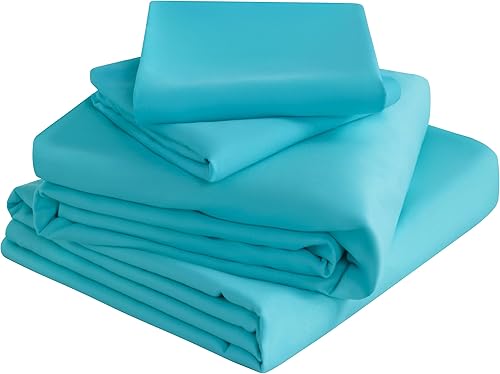 Vista 37 de NTBAY Juego de sábanas de 3 piezas, 100% microfibra tamaño individual, 1800 hilos, súper suave y acogedor, resistente a las arrugas, a la Aqua