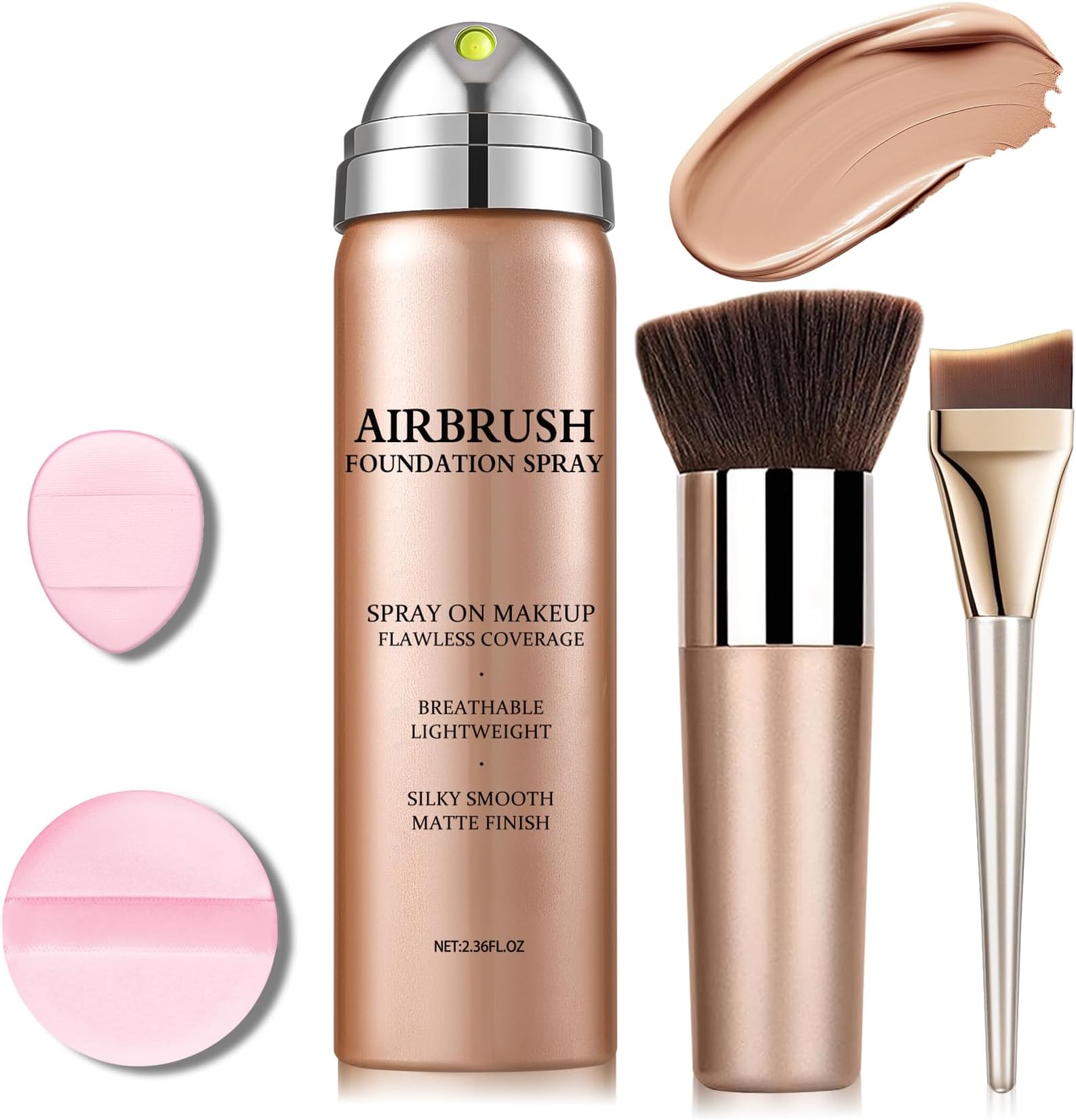 Airbrush Foundation Spray,Air Brush Makeup Full Coverage Foundation,Natural