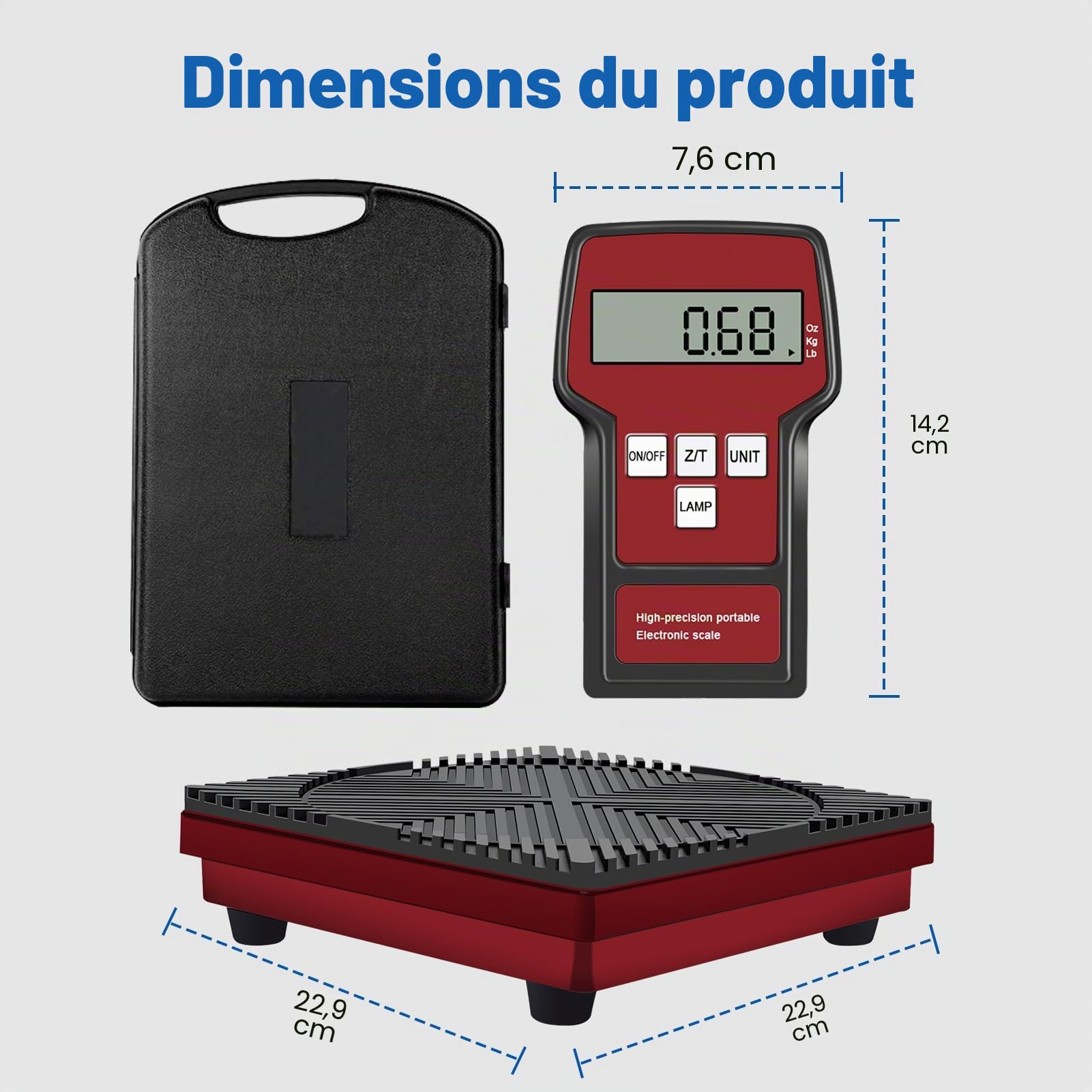 Balance électronique pour réfrigérant, 100 kg, balance de charge de réfrigérant électronique, Convient aux balances fréon R32 et R454B, balance de récupération pour CVC, AUTO AC (ACS-100A)