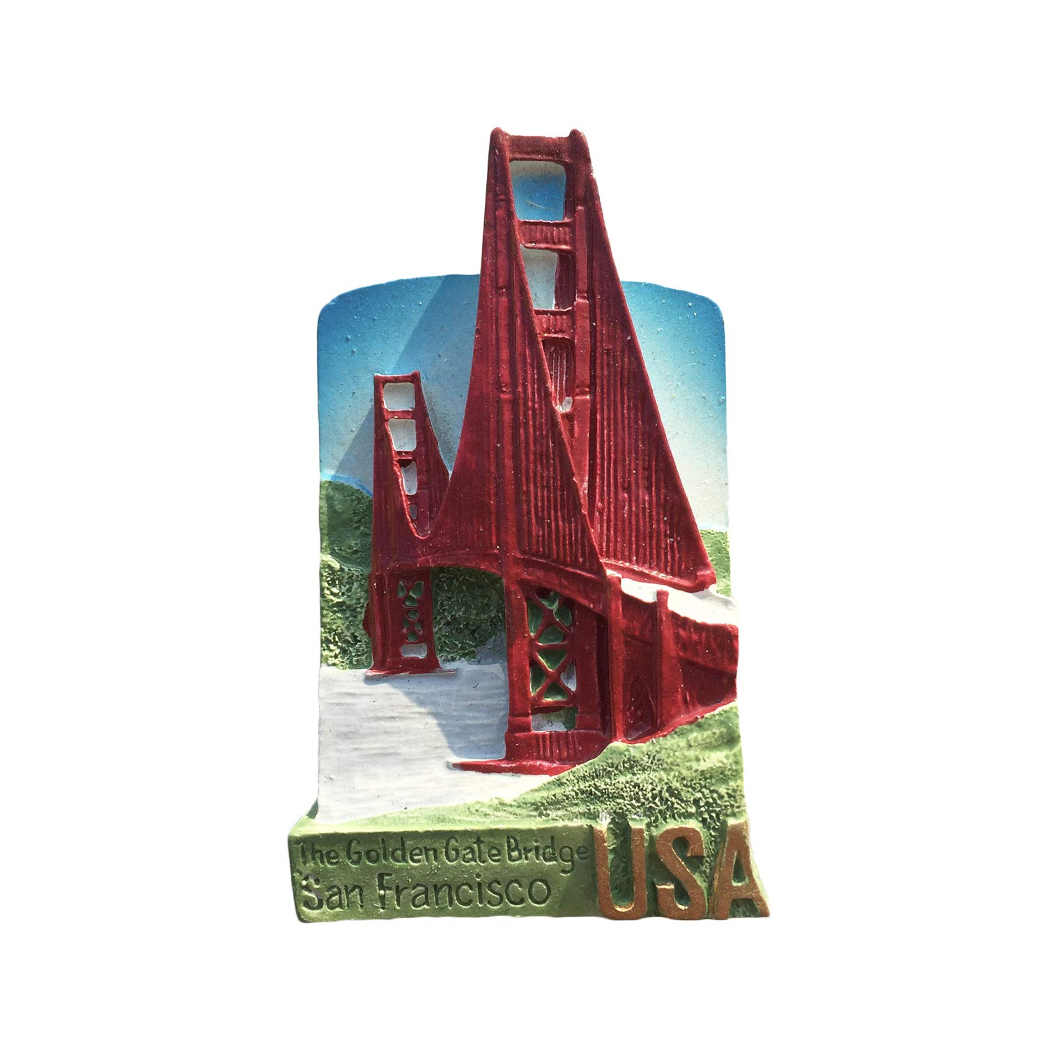 Calamita per frigorifero con souvenir 3D Golden Gate Bridge San Francisco USA San Francisco decorazione per la casa e la cucina Calamita frigorifero San Francisco