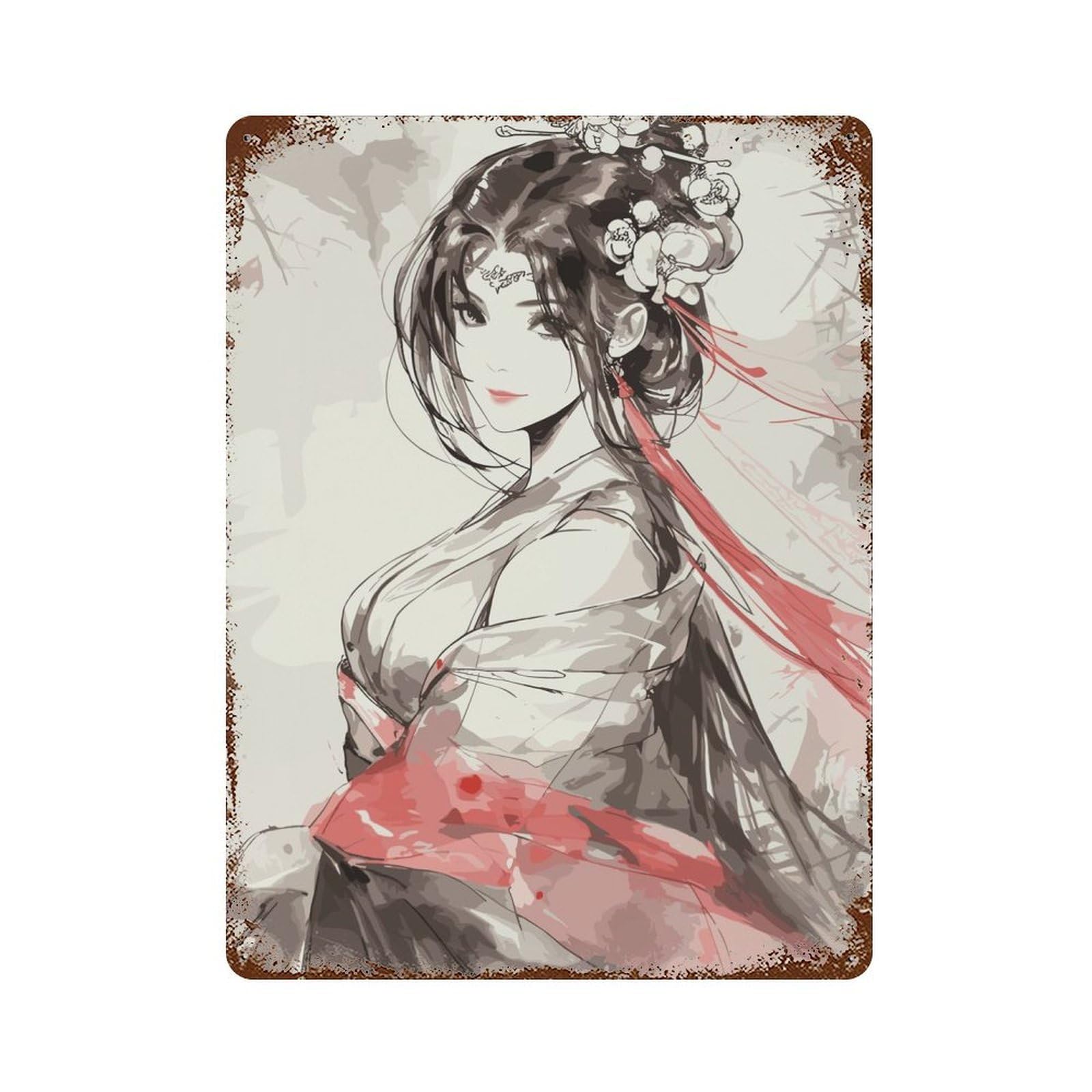 Art Geisha Retro Metal Sign 15.7"x11.8", Classic Wall Plaque for Garage, Pub Or Kitchen