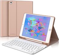 JADEMALL iPad 9.7 Tok AZERTY Bluetooth Billentyűzettel, Mágneses Leválasztható Hüvely, Pink 1