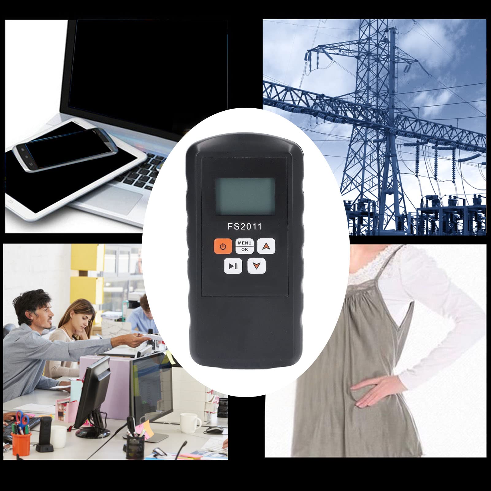 Narzędzie do Wykrywania Promieniowania, Przenośny Tester Dozymetru, Cyfrowy Detektor Elektromagnetycznego LCD do Monitorowania Zdrowia w Domu i Pracy
