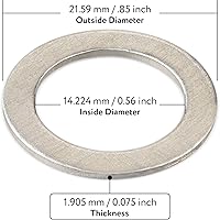 Vista 2 de Drenaje de aceite Plug juntas para Honda – (20 unidades) – 94109 – 14000 (Honda aceite crush lavadora).