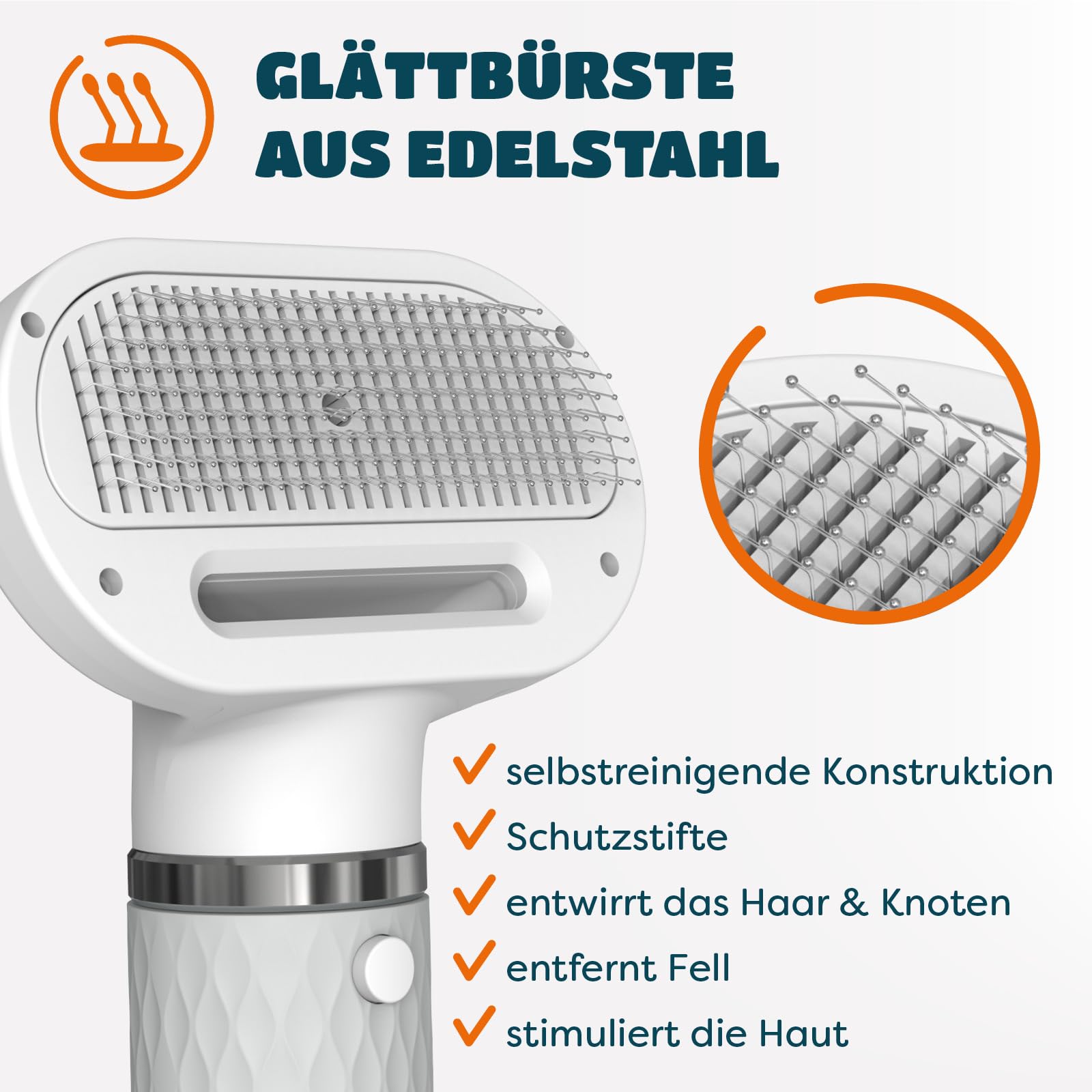 KUUBIA 5-in-1 Hundeföhn 900W | Blower Hundefön | Föhn und Bürste in einem | Tierföhn für Hund & Katze | Hundetrockner | Leise, NTC, Negative Ionen, Tragbar | für alle Rassen und Felltypen - Dryer