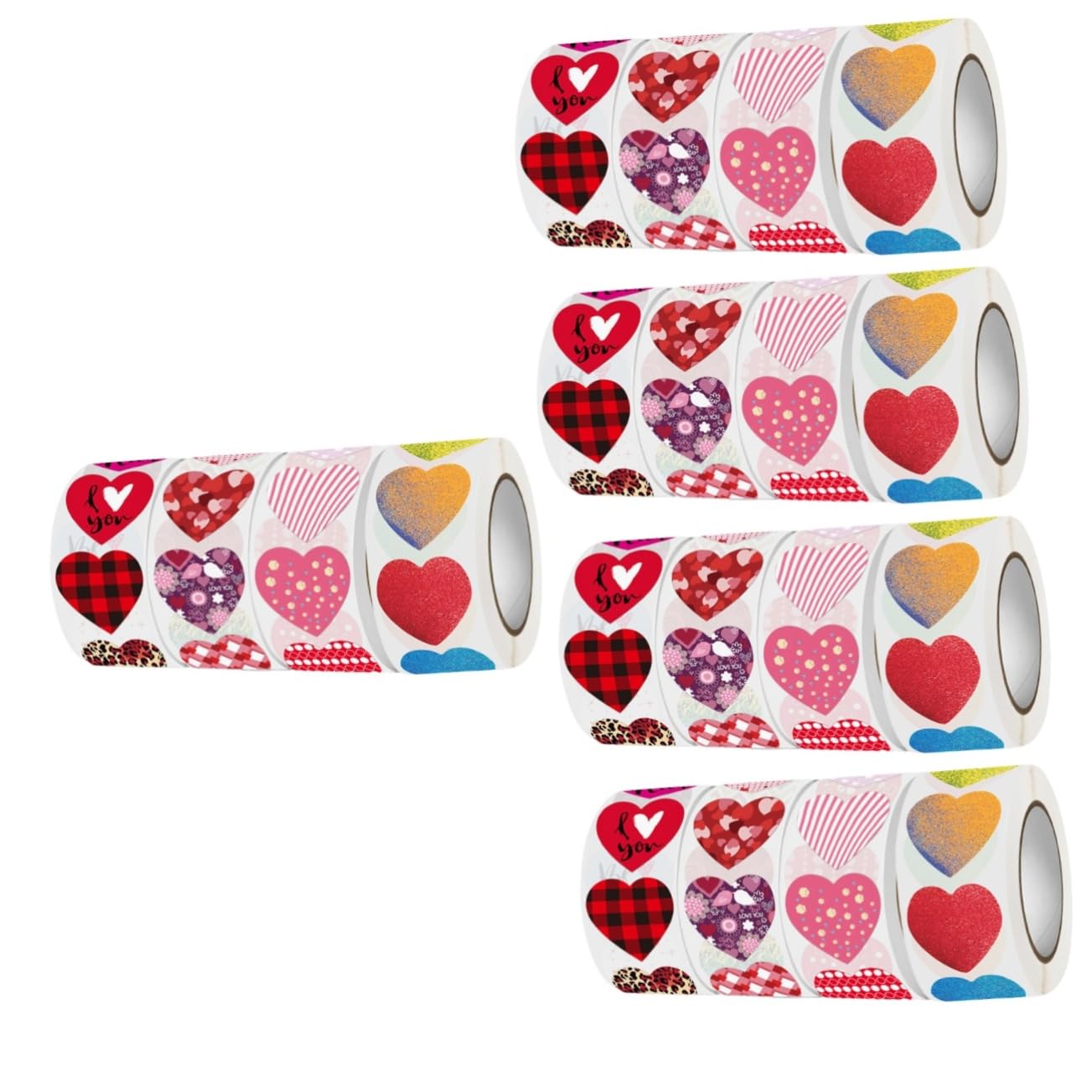 Etichette di Ringraziamento Rotonde, Etichetta Adesiva Adesiva Amore for Sacchetti Regalo Etichetta Adesiva in Rame for San Valentino a Forma di Cuore(5 Stück,2.5X2.5CMx5pcs)