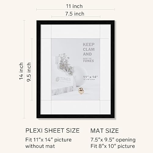 Vista 80 de Marco de fotos de 5 x 7, marco de 5 x 7 pulgadas, marco de 4 x 6 pulgadas, acabado de chapa de madera, marco de fotos de 5 x 7 pulgadas con paspartú