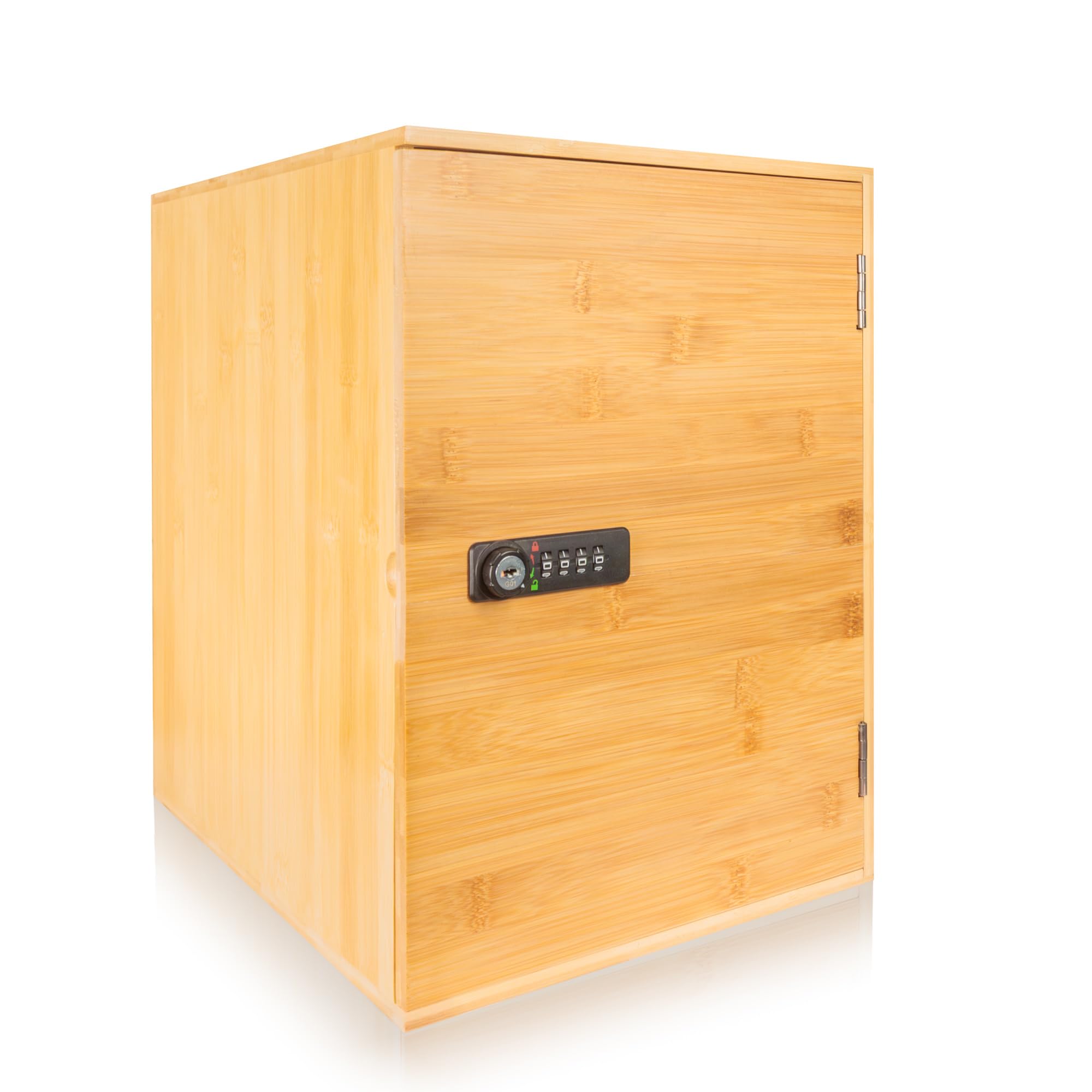 surebox Lockable Box - Bamboo - XL Size - 26 Litre Lock Box - 4 Digit Combination Lock - Premium Secure Home Storage